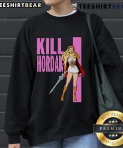 Hot Kill Hordak Sweatshirt featuring vibrant graphics of the iconic character from Masters of the Universe franchise.