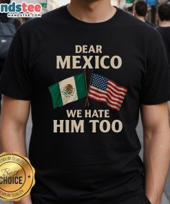 Hot Mexico We Hate Him Too Funny America Flag Mexico T-Shirt