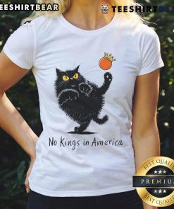 Alt Text: Hot No Kings in America We The People Political Cat Ladies Tee featuring a bold graphic design and vibrant colors.