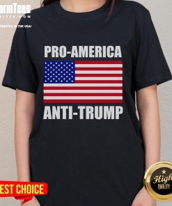 Hot Pro America Anti Trump Ladies Tee featuring bold graphic design, perfect for expressing political views in style.
