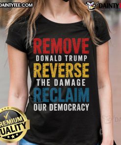 Premium ladies tee featuring 'Hot Remove Reverse Reclaim Protest' graphic, perfect for eco-conscious fashion enthusiasts.