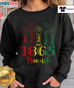 Hot Resist Juneteenth sweatshirt celebrating African American history, perfect for June 19th festivities and pride.