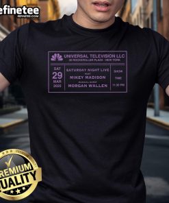 Hot SNL 50 Concert featuring Mikey Madison & Morgan Wallen wearing Saturday Night Live T-Shirt, celebrating iconic performances.
