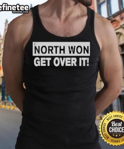Hot-The-North-Won-Get-Over-It-Tank-Top in black, featuring bold white text, perfect for summer casual wear.