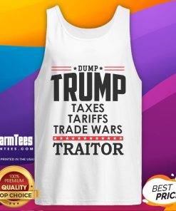 Hot Trump Is A Traitor In Chief Dump Trump Treason Tank Top design featuring bold text and striking graphics.