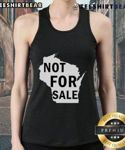 Hot Wisconsin Is Not For Sale tank top featuring bold graphics, perfect for summer fashion and showcasing Wisconsin pride.
