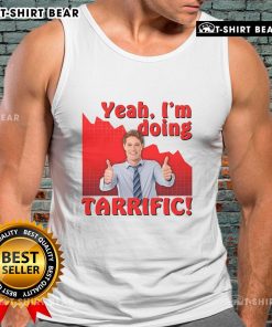 Hot Yeah I'm Doing Tarrific Crash Graph tank top featuring a sarcastic thumbs up design for a humorous fashion statement.