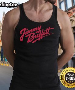 Jimmy Buffett vintage tank top featuring a colorful beach design, perfect for summer fans of the iconic musician.