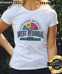 2025 NCAA DI Men's Basketball West Regional San Francisco CA ladies tee featuring vibrant design and team spirit.