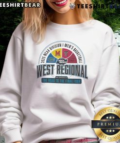 2025 NCAA DI Men's Basketball West Regional sweatshirt featuring San Francisco CA design, perfect for fans and supporters.