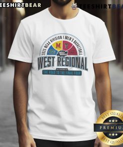 2025 NCAA DI Men's Basketball West Regional T-Shirt featuring San Francisco CA design, perfect for basketball fans.