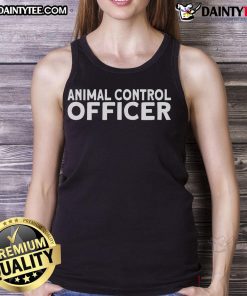 Nice Animal Control officer wearing a tank top, promoting animal welfare and safety in a vibrant outdoor setting.