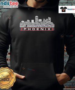 Nice Arizona baseball team all-time legends hoodie with Phoenix city skyline design, perfect for fans and collectors.