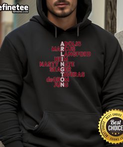Nice Arlington Baseball MLB Names 2025 Hoodie featuring team logos and vibrant colors for fans and players.