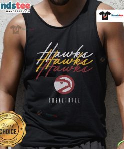Nice Atlanta Hawks Hardwood Classics Triple Stack Tank Top featuring vibrant team colors and retro design.