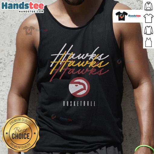 Nice Atlanta Hawks Hardwood Classics Triple Stack Tank Top featuring vibrant team colors and retro design.
