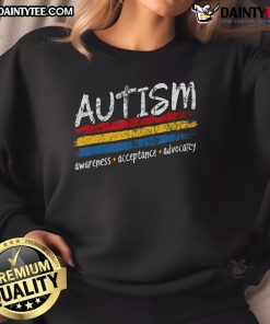 Cozy Nice Autism Awareness Acceptance Advocacy Sweatshirt in vibrant colors, promoting understanding and support for autism.