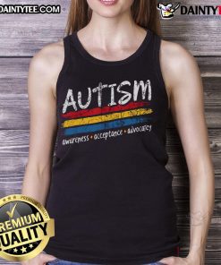 Nice Autism Awareness Acceptance Advocacy Tank Top featuring a colorful design promoting inclusivity and understanding.
