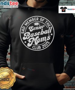 2025 Baseball Senior Moms Club hoodie featuring a stylish design for proud baseball moms supporting their seniors.