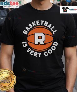 Alt Text: Nice Basketball Is Very Good logo T-shirt featuring a stylish design for basketball enthusiasts.