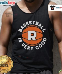 Stylish Nice Basketball is Very Good logo tank top featuring a vibrant design perfect for sports enthusiasts.