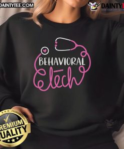 Nice Behavioral Tech Mental Health Tech sweatshirt featuring a modern design for mental health awareness.