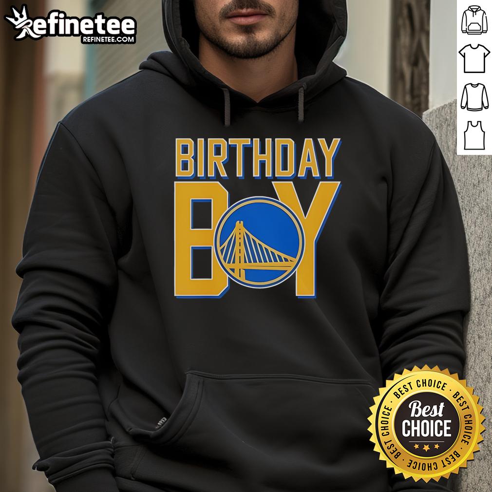 Nice Birthday Boy Golden State Warriors Logo Hoodie Nice birthday boy wearing a Golden State Warriors logo hoodie, celebrating with joy and team spirit.