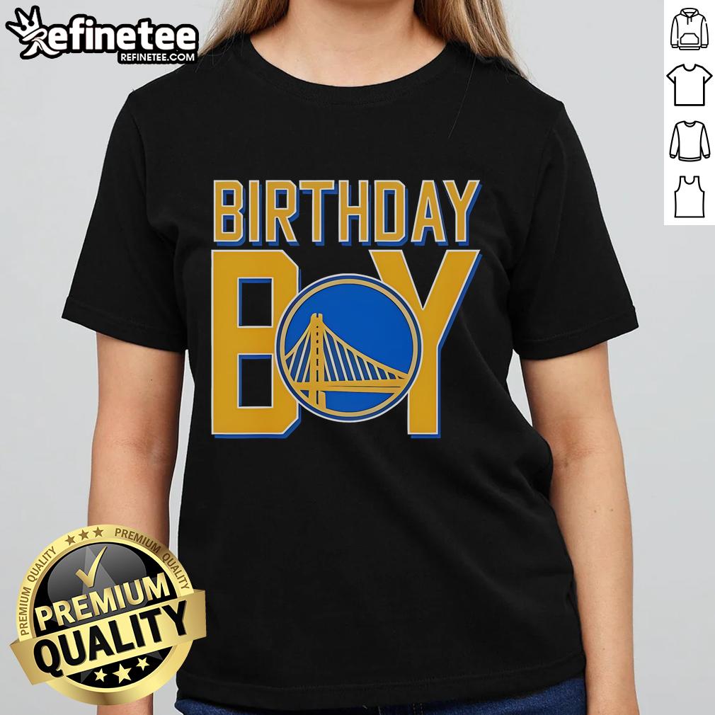 Nice Birthday Boy Golden State Warriors Logo Ladies Tee Alt Text: Nice Birthday Boy Golden State Warriors Logo Ladies Tee, perfect for celebrating a fan's special day in style.