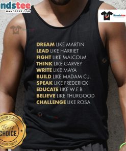 Nice Black History Month tank top featuring a dream-like Martin Luther King Jr. design, perfect for celebrating heritage.