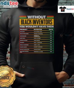 Stylish hoodie featuring 'History of Forgotten Black Inventors' for Black History Month celebration.