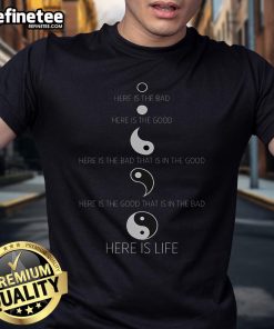 Nice Buddhist Life Yin Yang T-Shirt featuring a vibrant design symbolizing harmony and balance in life.