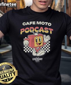 Nice Cafe Moto Podcast Legendary Rides Tampa FL T-Shirt, established 2024, perfect for motorcycle enthusiasts and fans.