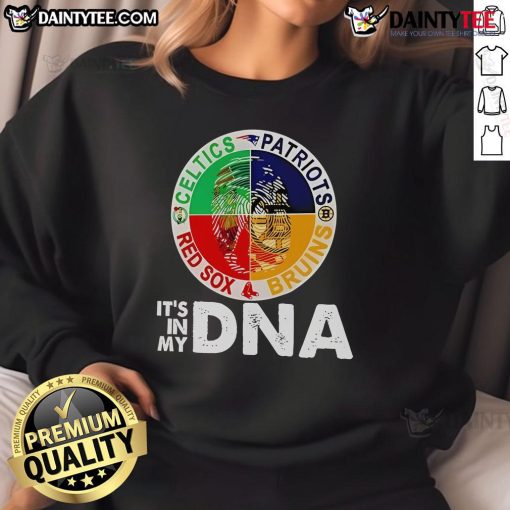 Nice Celtics Patriots Bruins Red Sox sweatshirt showcasing Boston sports pride, perfect for fans and cozy wear.