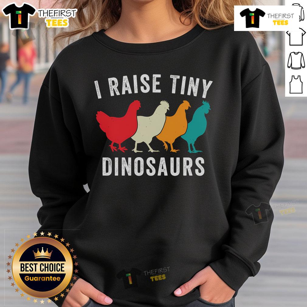 Nice Chickens I Raise Tiny Dinosaurs Backyard Chickens Homestead Chicken Lover Sweatshirt Cozy 'Nice Chickens I Raise Tiny Dinosaurs' sweatshirt for chicken lovers, perfect for backyard homesteading.