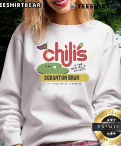 Cozy sweatshirt featuring Nice Chilis Grill Bar Scranton branch, perfect for golf course visits and business gatherings.