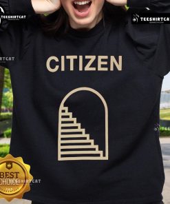 Nice Citizen Stairway Sweatshirt displayed on a model, showcasing its stylish design and comfortable fit for casual wear.