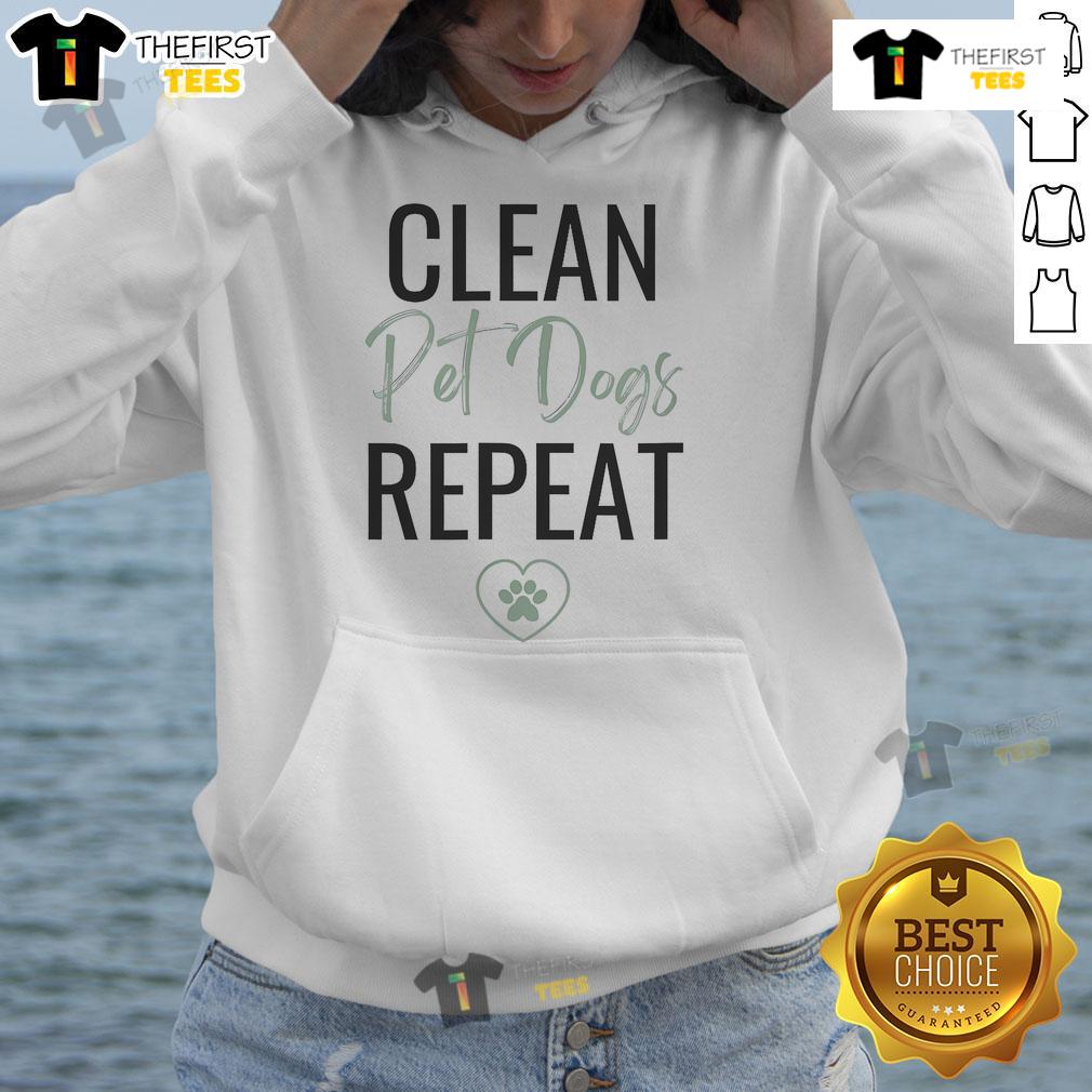 Nice Cleaning Lady For Cleaning Business Dog Lover Hoodie Friendly cleaning lady in a dog lover hoodie, promoting a cleaning business with a warm smile and professional demeanor.
