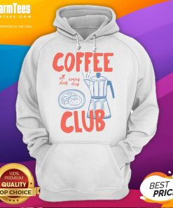 Nice Coffee Club retro coffee lover hoodie in vibrant colors, perfect for coffee enthusiasts and casual wear.
