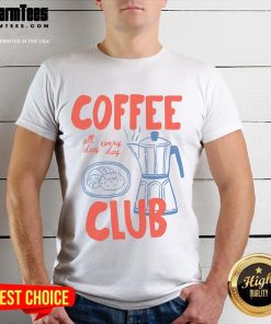 Nice Coffee Club Retro Coffee Lover T-Shirt featuring vintage design for coffee enthusiasts, perfect for casual wear.