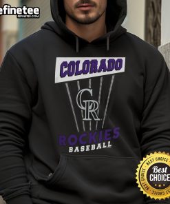 Stylish Nice Colorado Rockies baseball starter hoodie in vibrant purple, perfect for fans and casual wear.