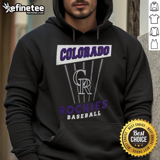 Stylish Nice Colorado Rockies baseball starter hoodie in vibrant purple, perfect for fans and casual wear.