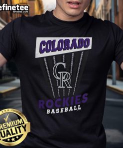 Nice Colorado Rockies Baseball Starter T-Shirt featuring team colors and logo, perfect for fans and game day attire.
