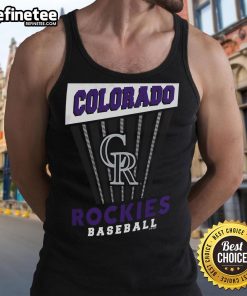 Nice Colorado Rockies baseball starter tank top featuring team logo, perfect for game day and summer outings.