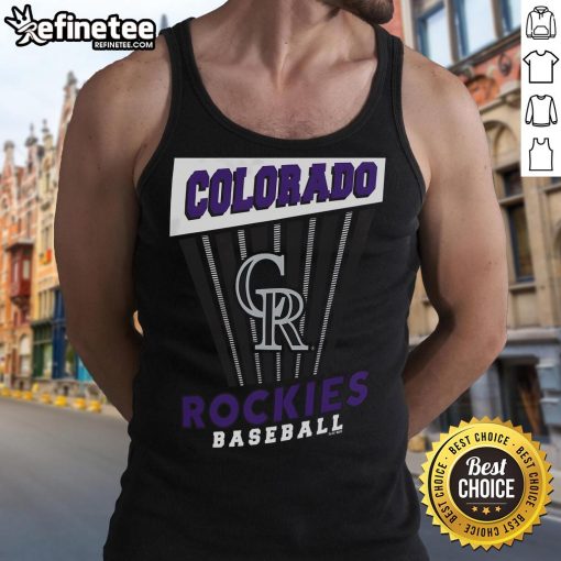 Nice Colorado Rockies baseball starter tank top featuring team logo, perfect for game day and summer outings.