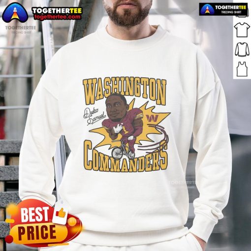 Alt Text: Nice Commanders Deebo Samuel Signature Sweatshirt featuring unique design and comfortable fit for fans.