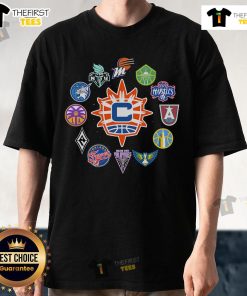 Nice Connecticut Sun X WNBA Teams T-Shirt featuring team colors and logo, perfect for basketball fans and collectors.