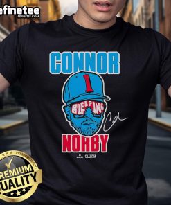 Nice Connor Bleeping Norby T-Shirt featuring a bold graphic design, perfect for fans of unique graphic tees.