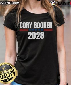 Nice Cory Booker 2028 ladies tee featuring a stylish design, perfect for supporters of Cory Bookers presidential campaign.