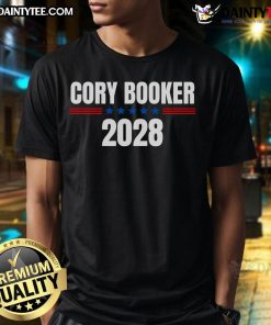 Nice Cory Booker 2028 T-Shirt featuring a stylish design, perfect for supporters of Cory Booker's presidential campaign.