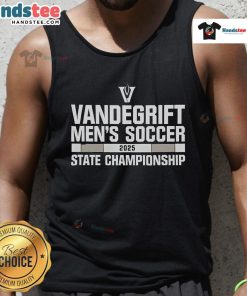 Vandegrift Vipers Men's Soccer 2025 tank top featuring a stylish Nice Crown Trio design for fans and players.